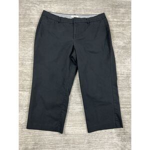 Dockers Pants Womens 16 Black Chino‎ Dress Slacks Cotton Blend
